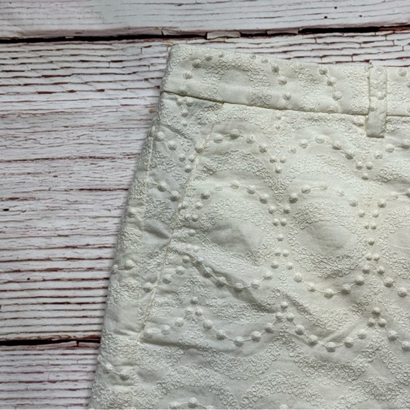 NWT Madewell Thompson Shorts in in Soft Embroidery Ivory Sz 8 - Picture 5 of 11